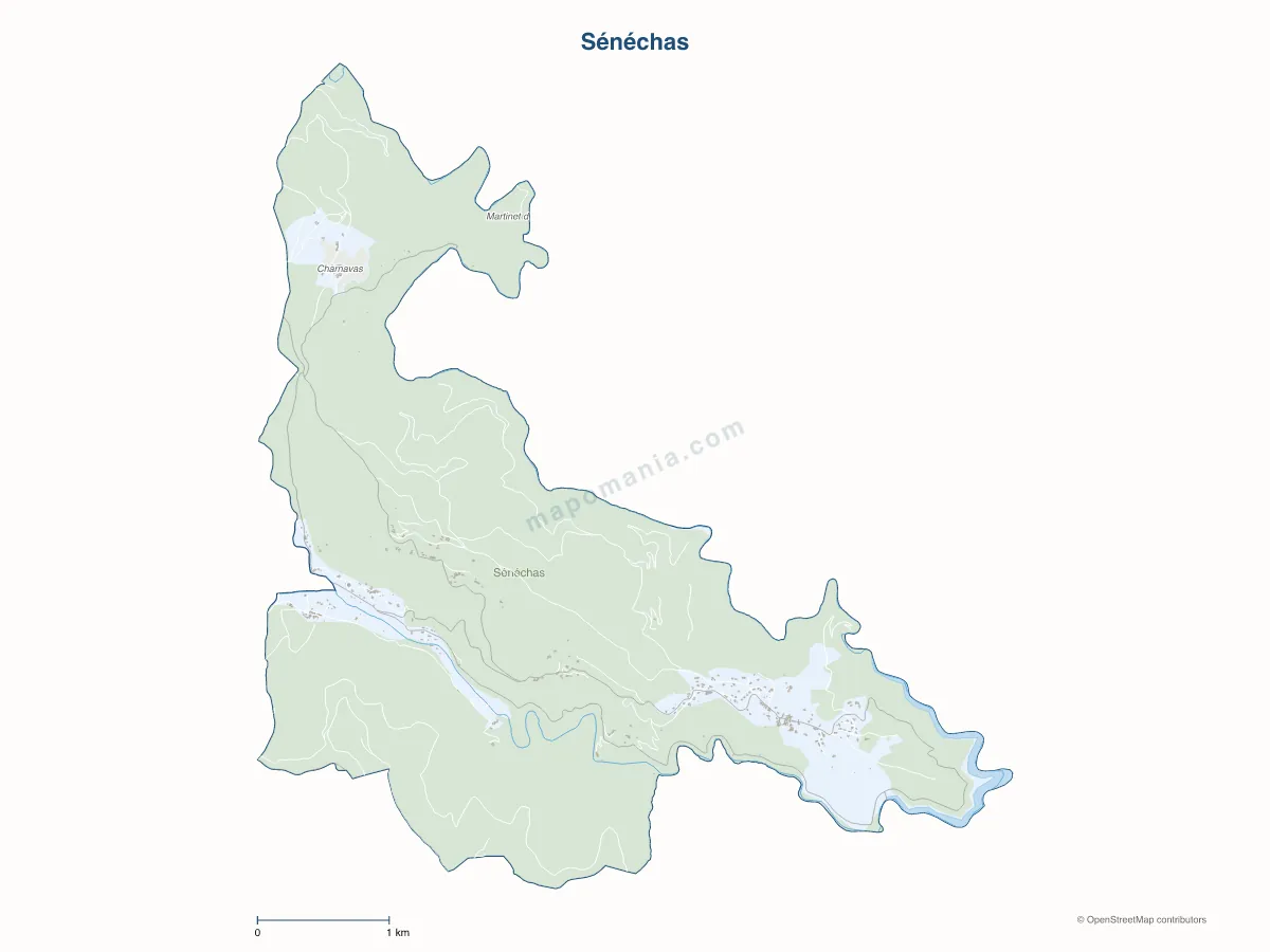 Carte de Sénéchas à personnaliser