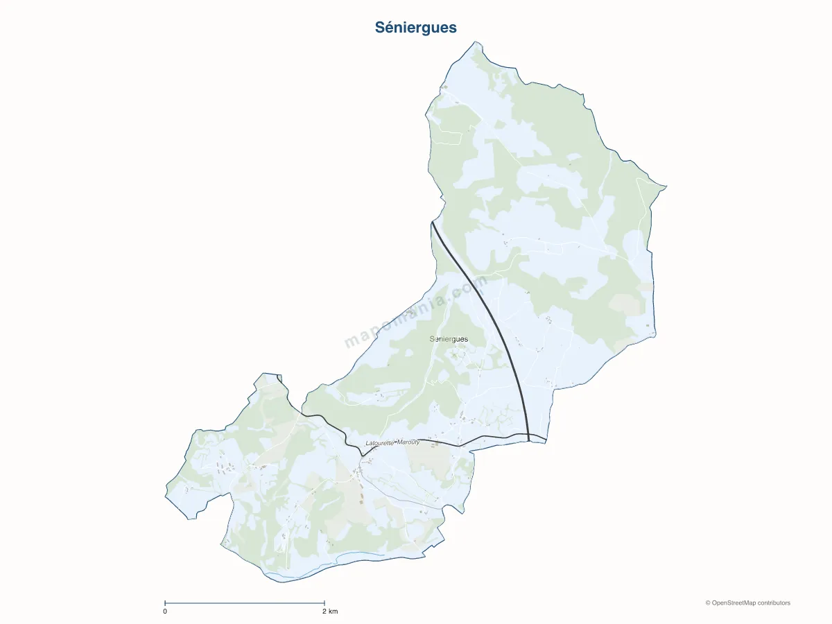 Carte de Séniergues à personnaliser