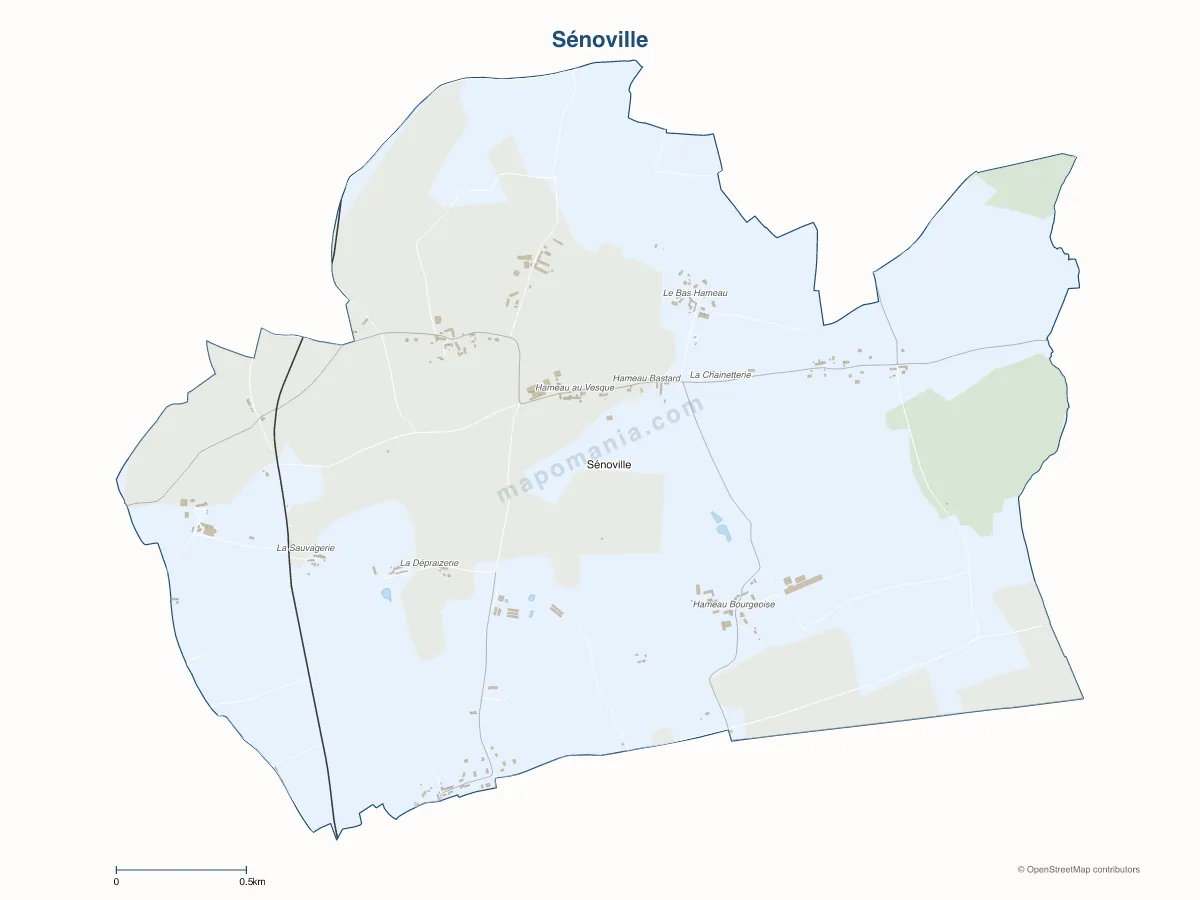 Carte de Sénoville à personnaliser
