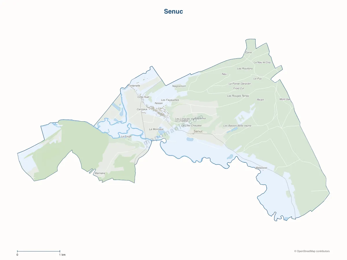Carte de Senuc à personnaliser
