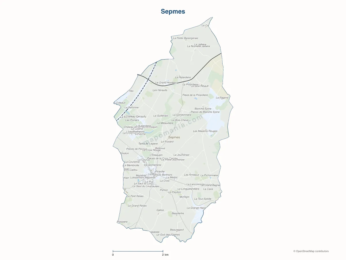 Carte de Sepmes à personnaliser