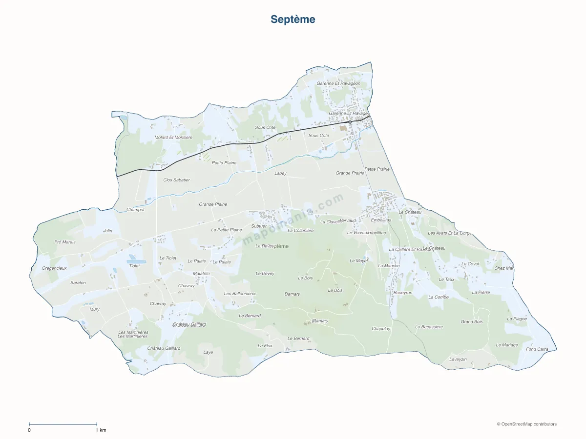 Carte de Septème à personnaliser