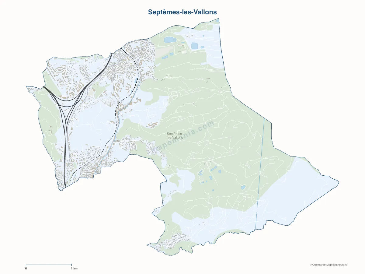 Carte de Septèmes-les-Vallons à personnaliser