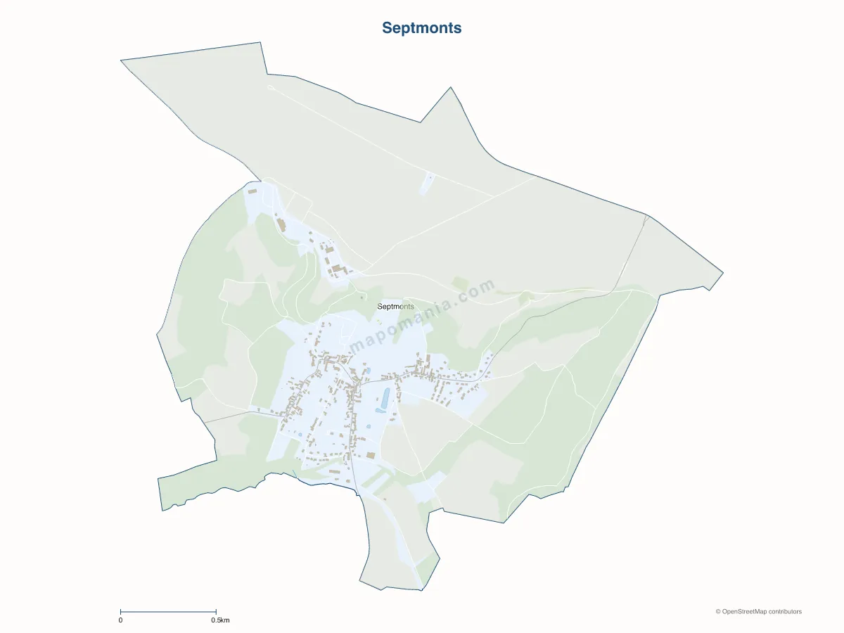 Carte de Septmonts à personnaliser