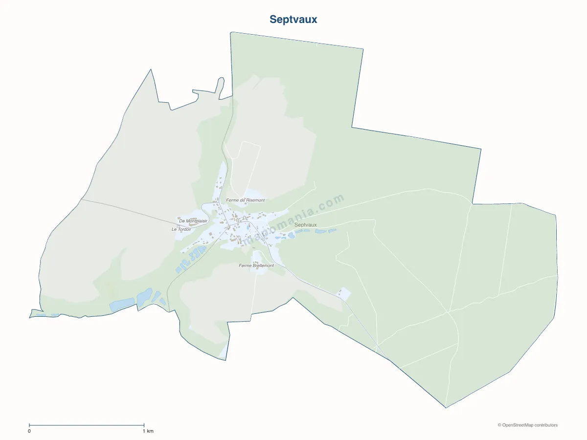 Carte de Septvaux à personnaliser