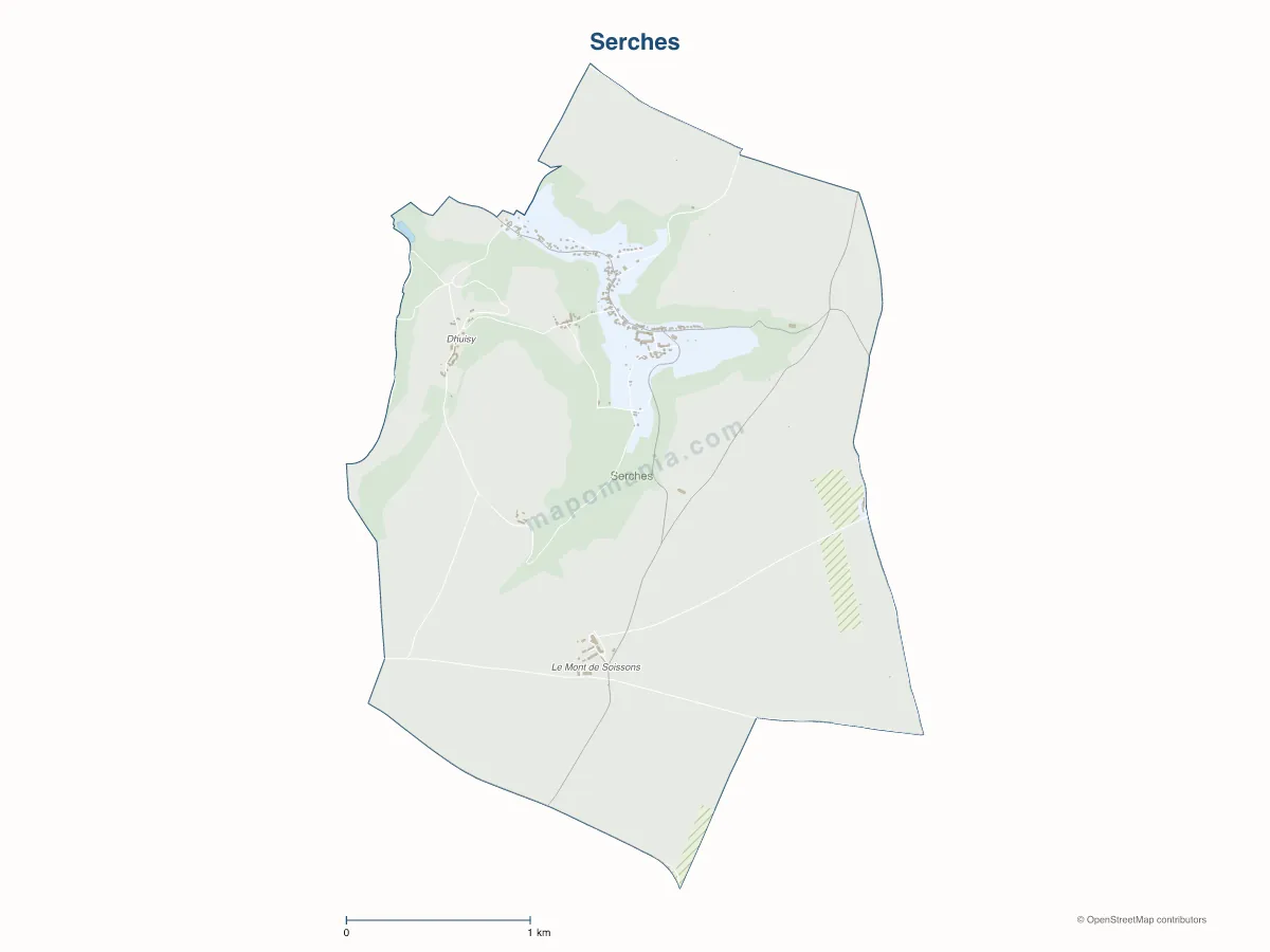 Carte de Serches à personnaliser