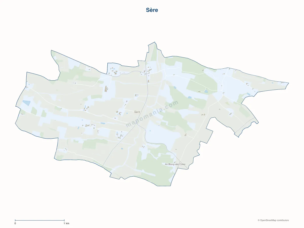 Carte de Sère à personnaliser
