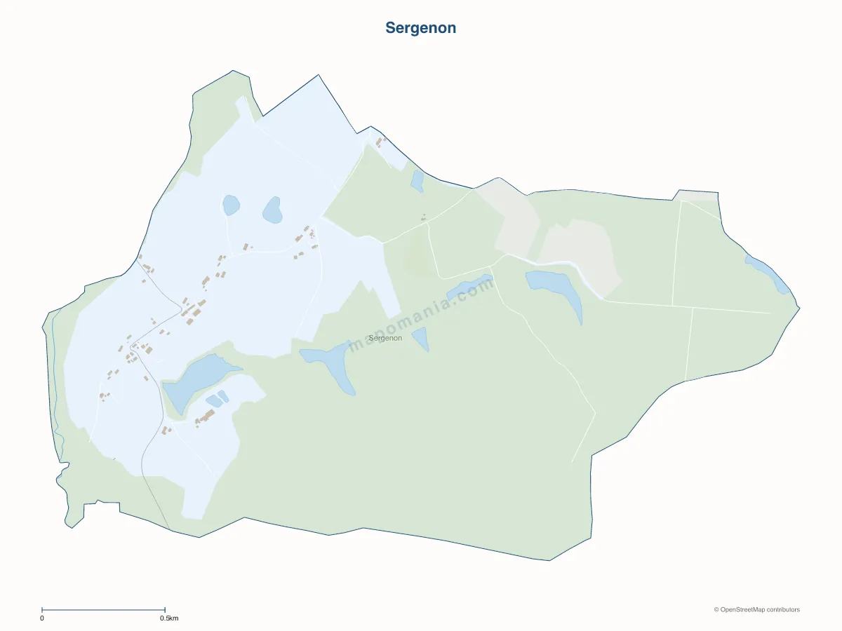Carte de Sergenon à personnaliser