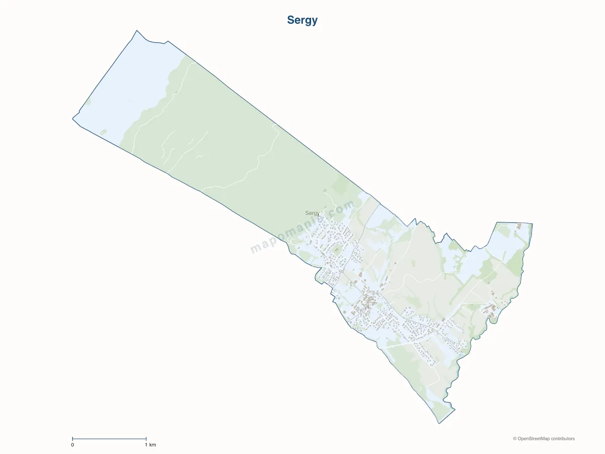 Carte de Sergy à personnaliser