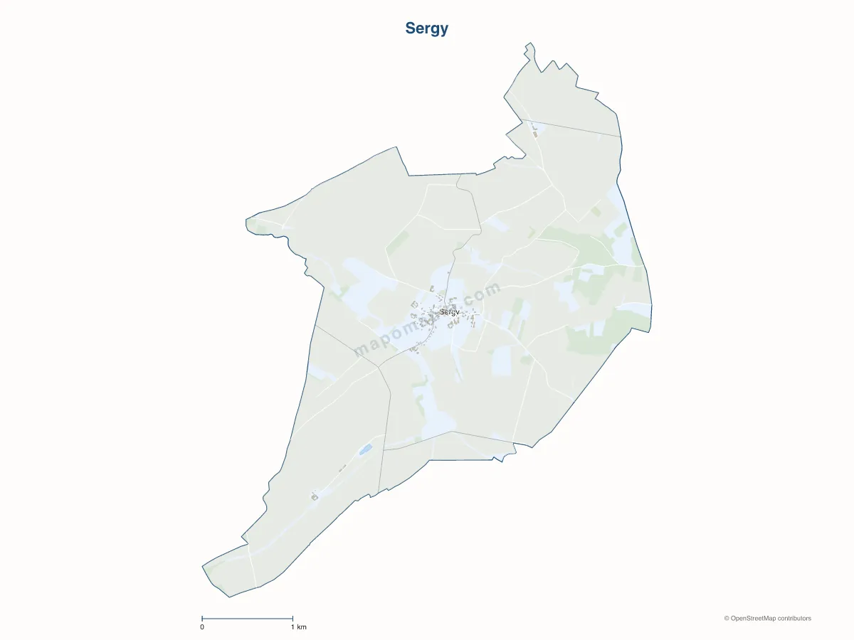 Carte de Sergy à personnaliser