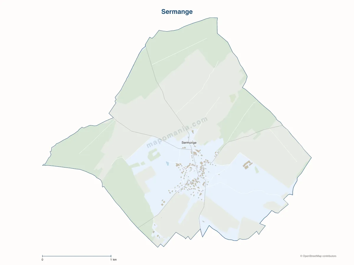 Carte de Sermange à personnaliser