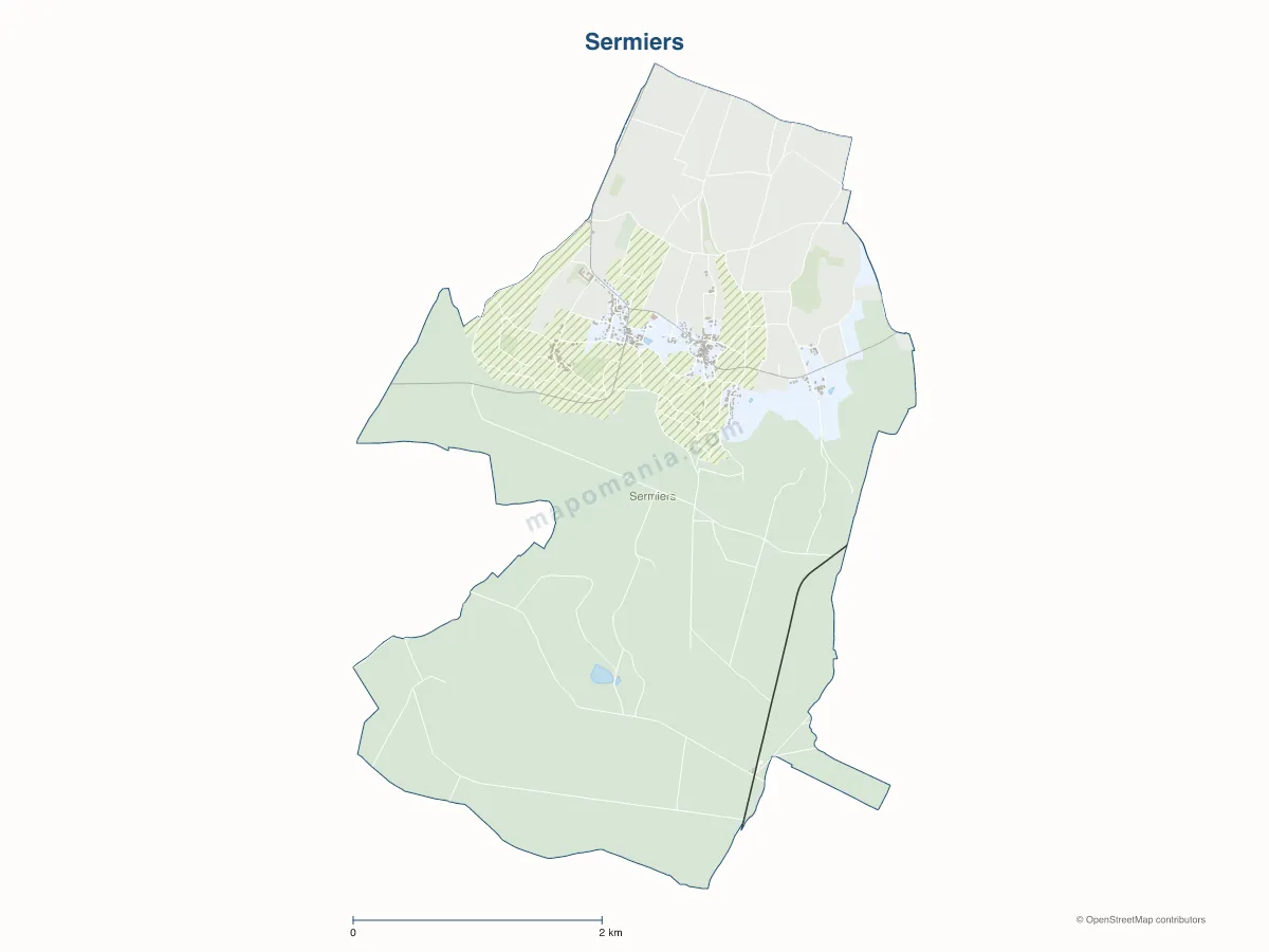 Carte de Sermiers à personnaliser