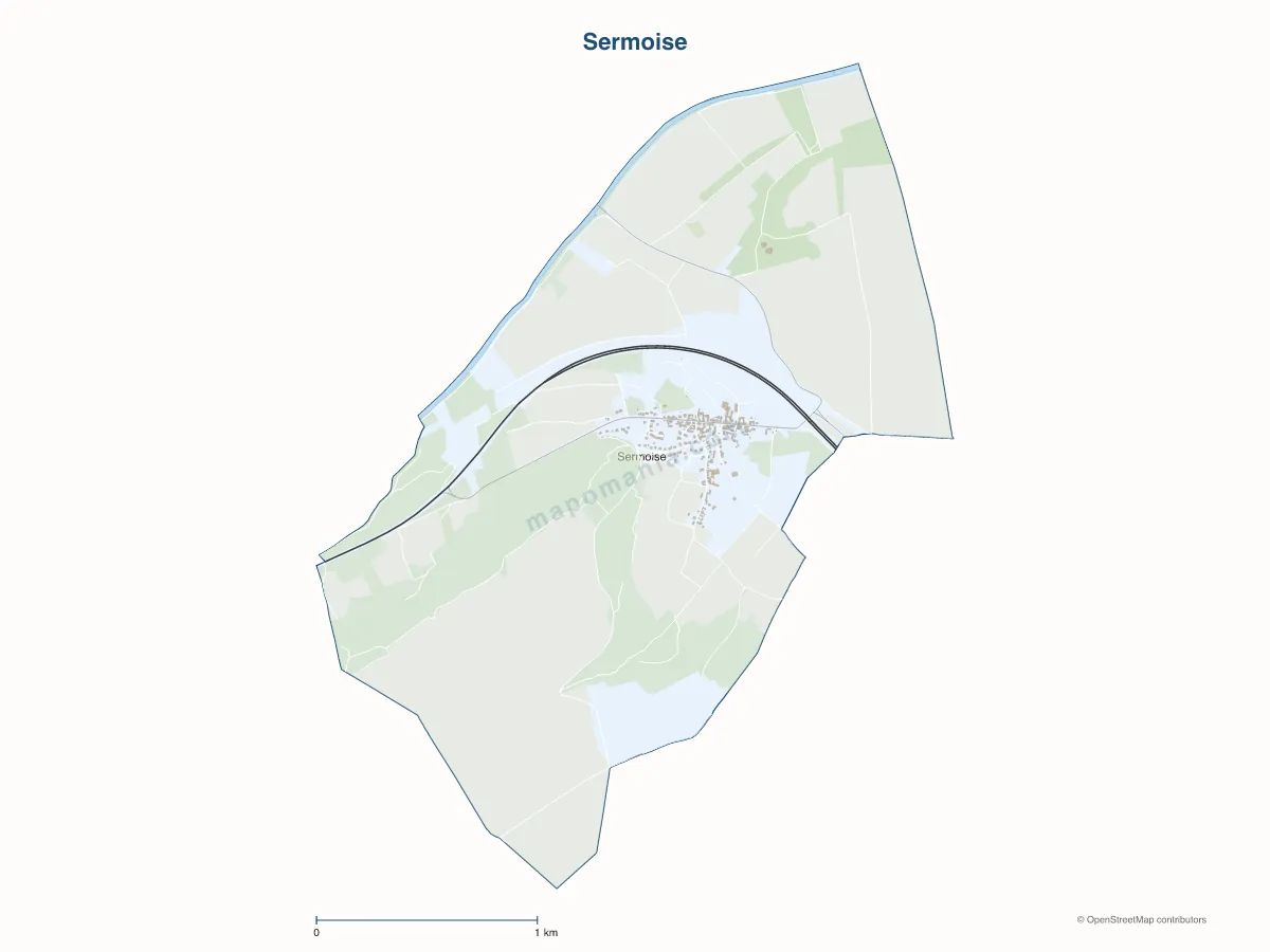 Carte de Sermoise à personnaliser