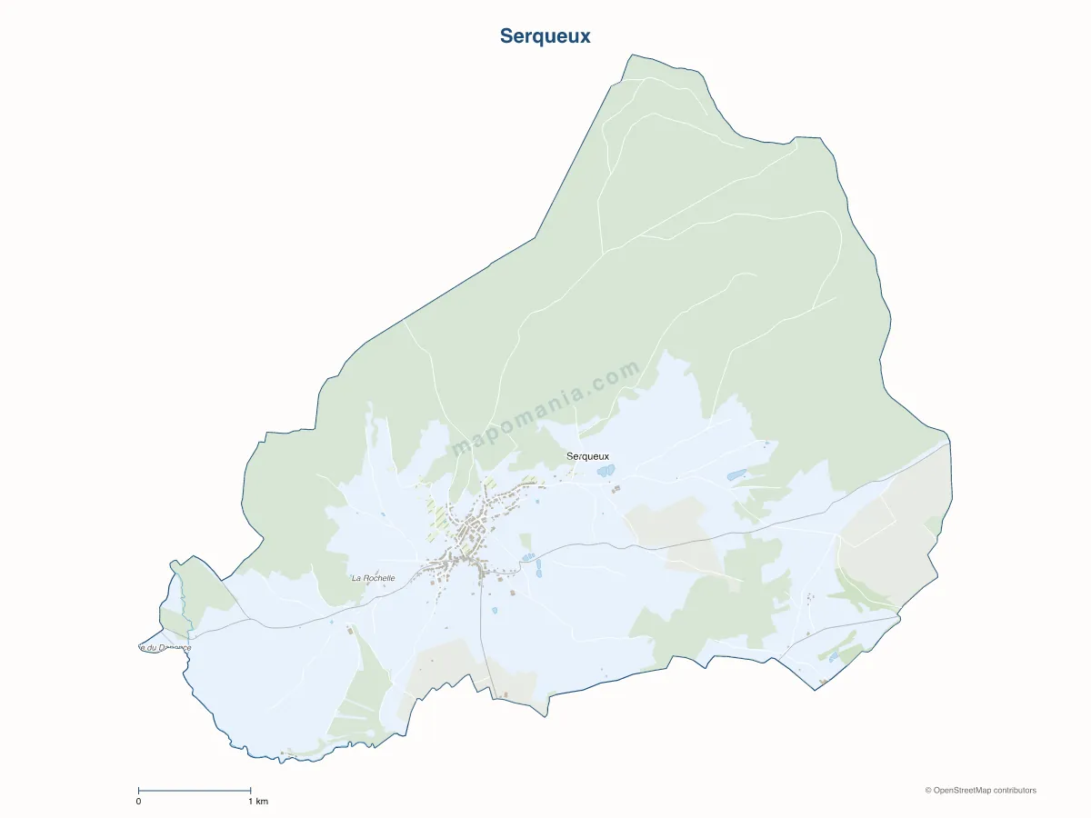 Carte de Serqueux à personnaliser