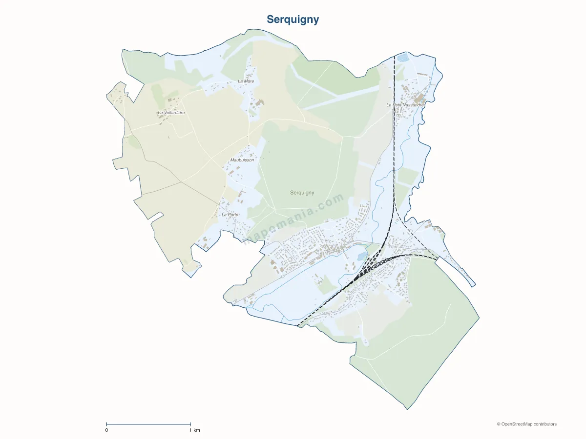 Carte de Serquigny à personnaliser