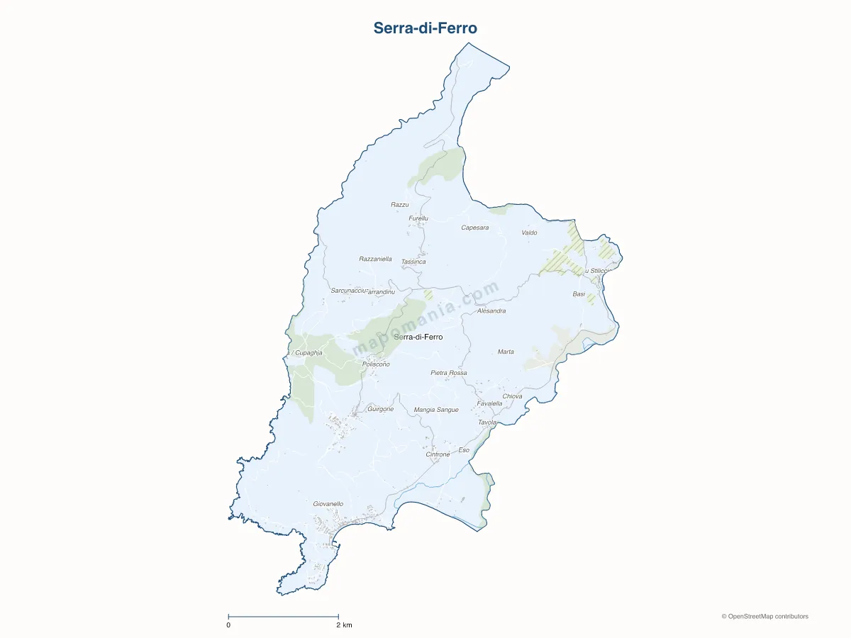 Carte de Serra-di-Ferro à personnaliser