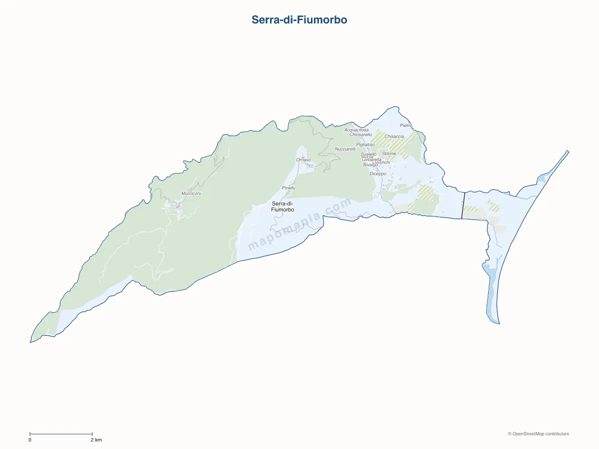 Carte de Serra-di-Fiumorbo à personnaliser