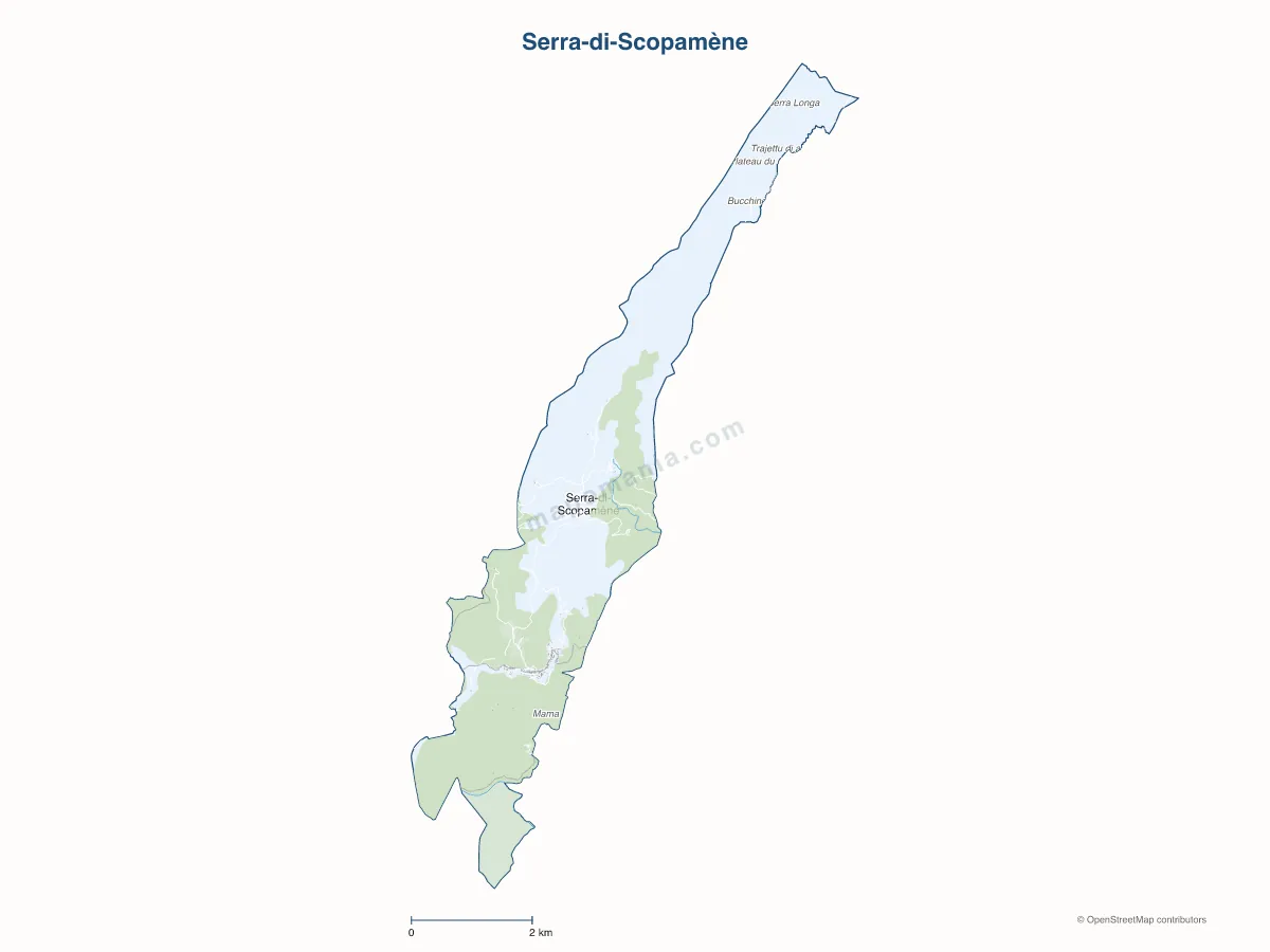 Carte de Serra-di-Scopamène à personnaliser