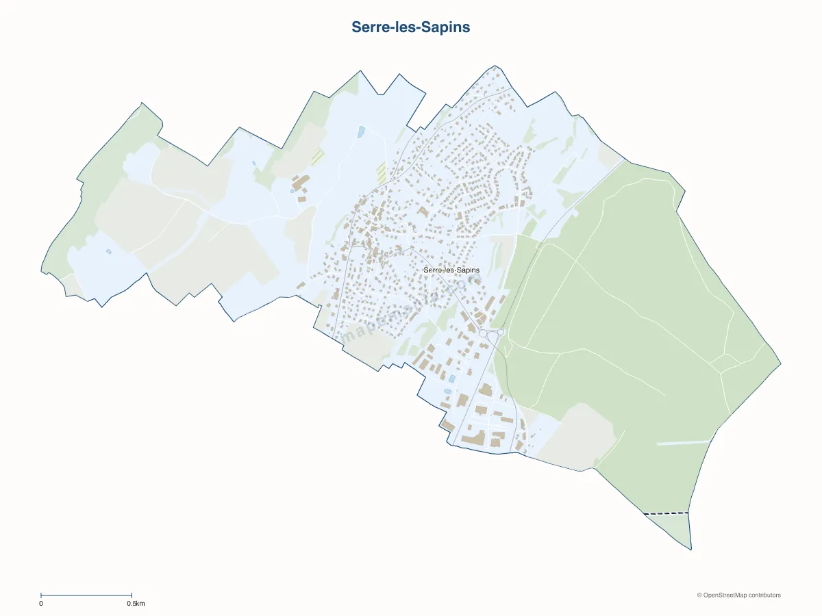 Carte de Serre-les-Sapins à personnaliser