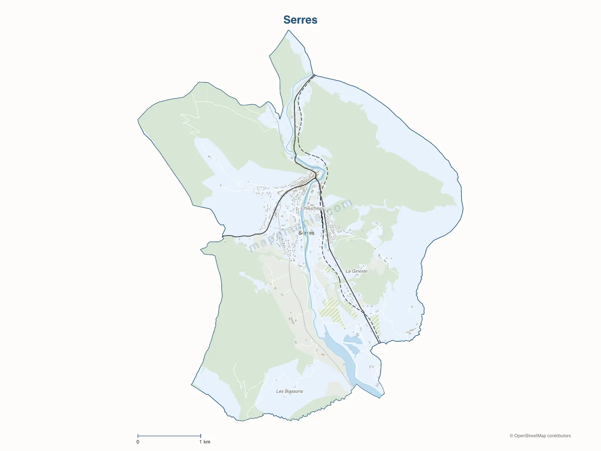 Carte de Serres à personnaliser