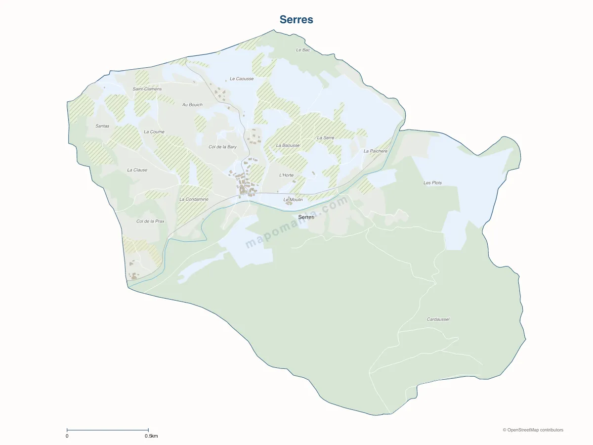 Carte de Serres à personnaliser
