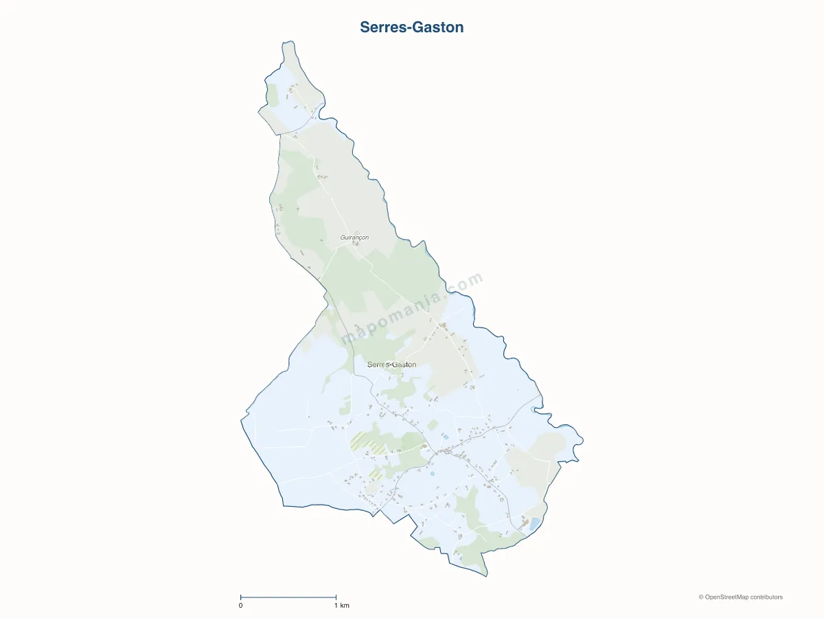Carte de Serres-Gaston à personnaliser