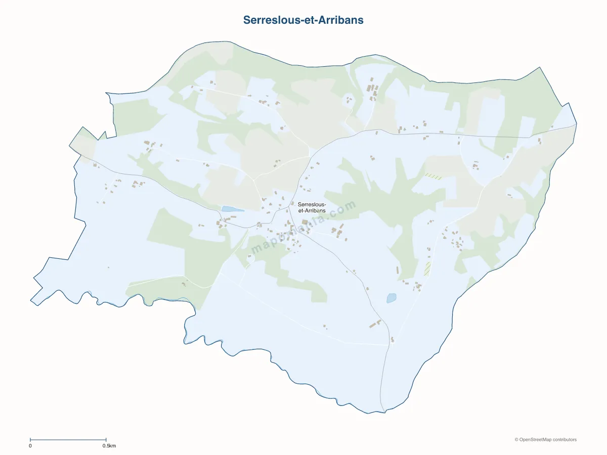 Carte de Serreslous-et-Arribans à personnaliser
