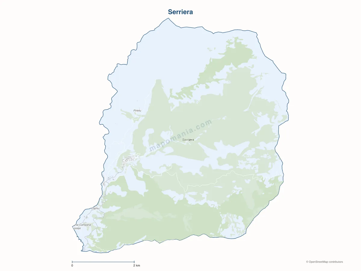 Carte de Serriera à personnaliser