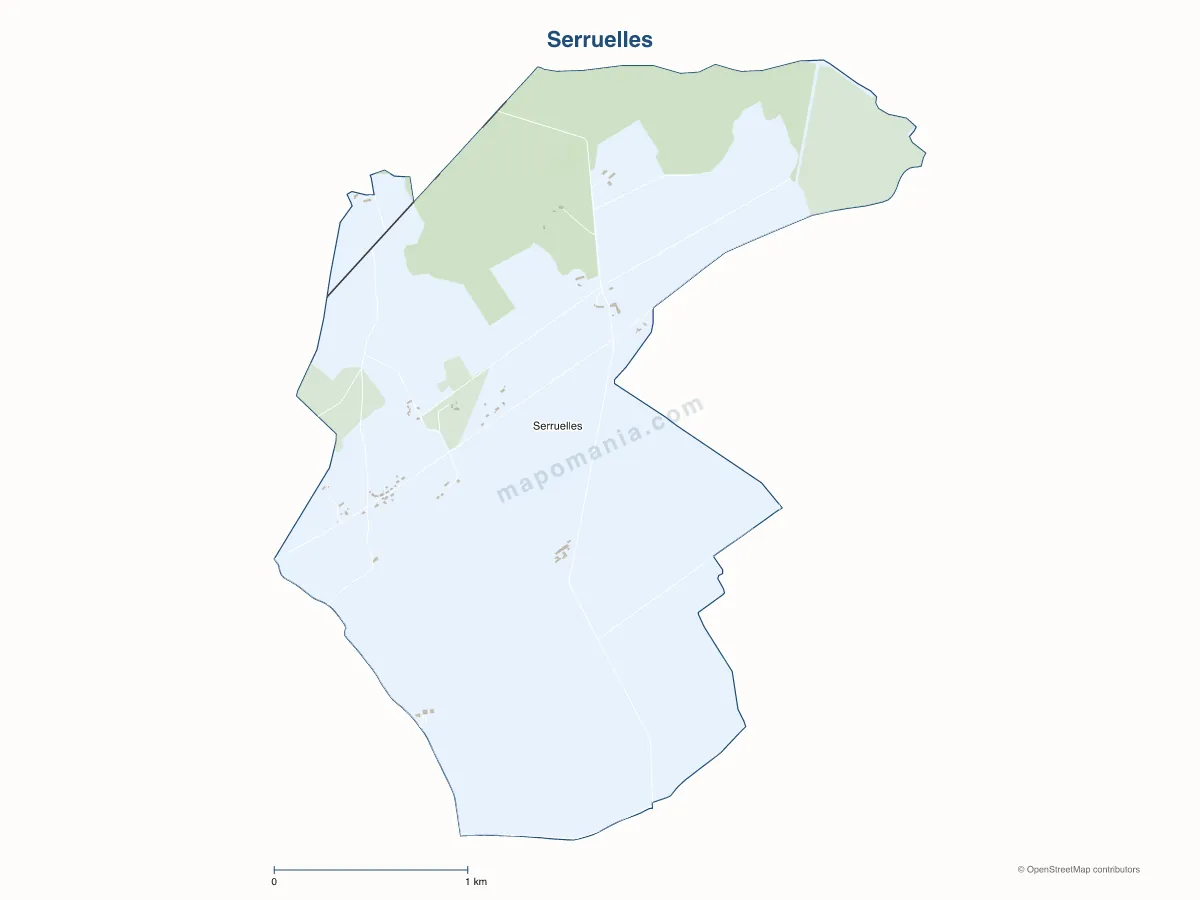 Carte de Serruelles à personnaliser
