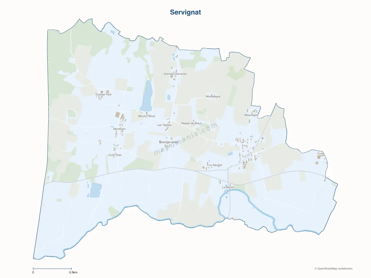 Carte de Servignat à personnaliser