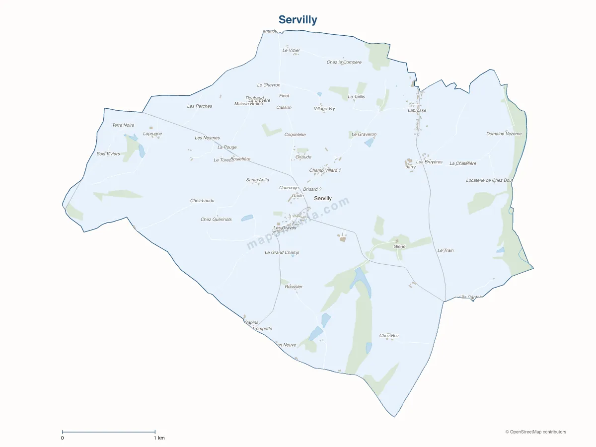 Carte de Servilly à personnaliser