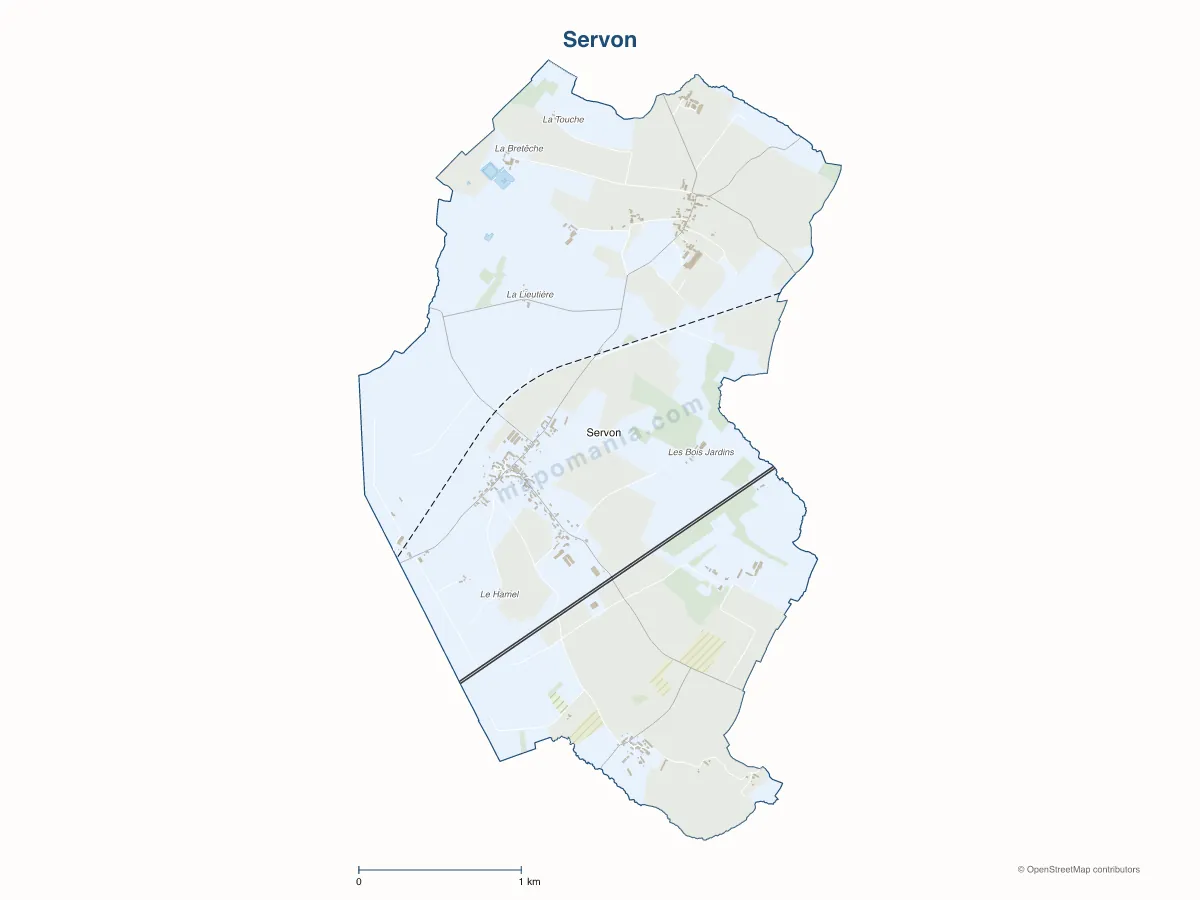 Carte de Servon à personnaliser