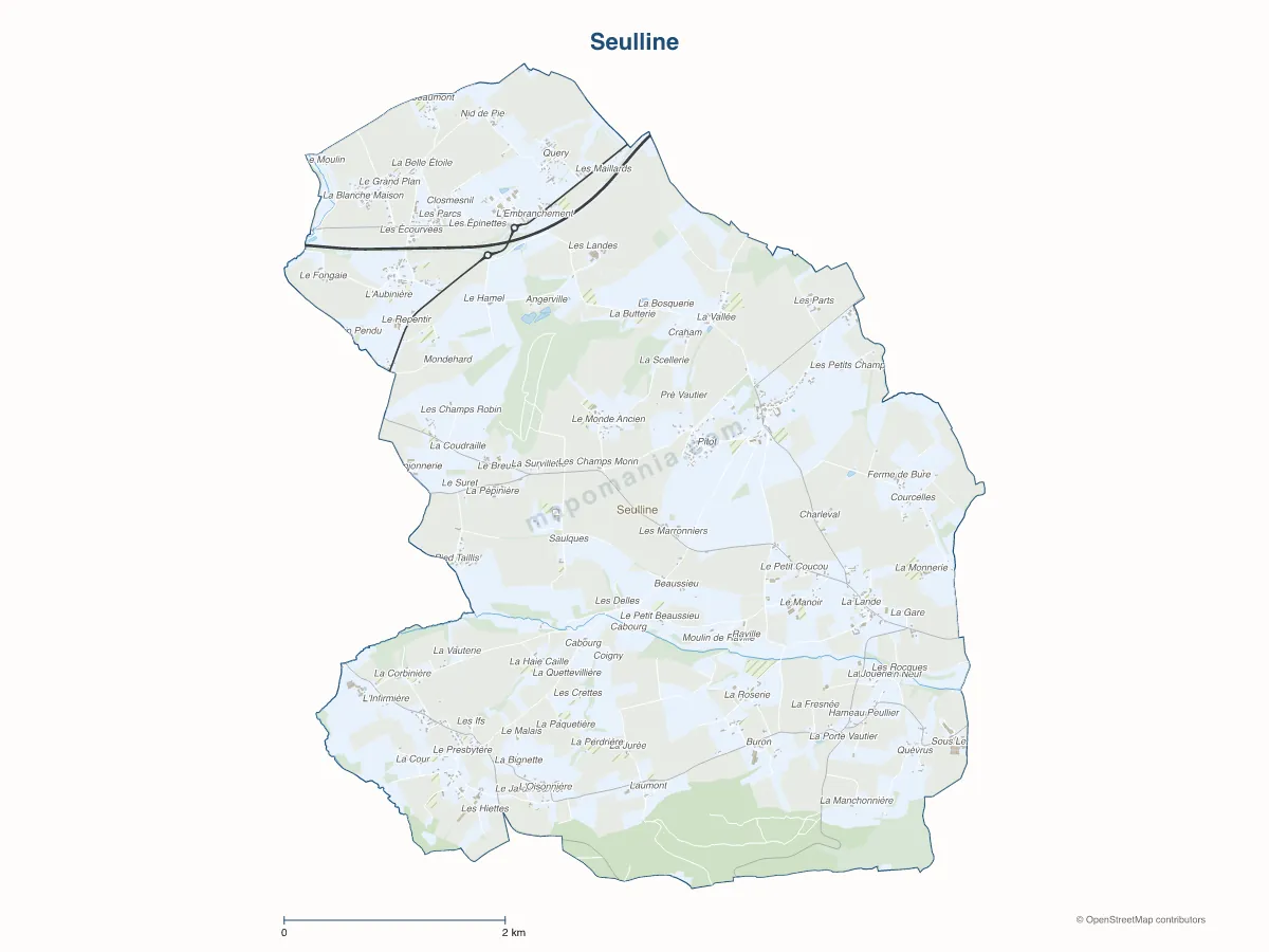 Carte de Seulline à personnaliser