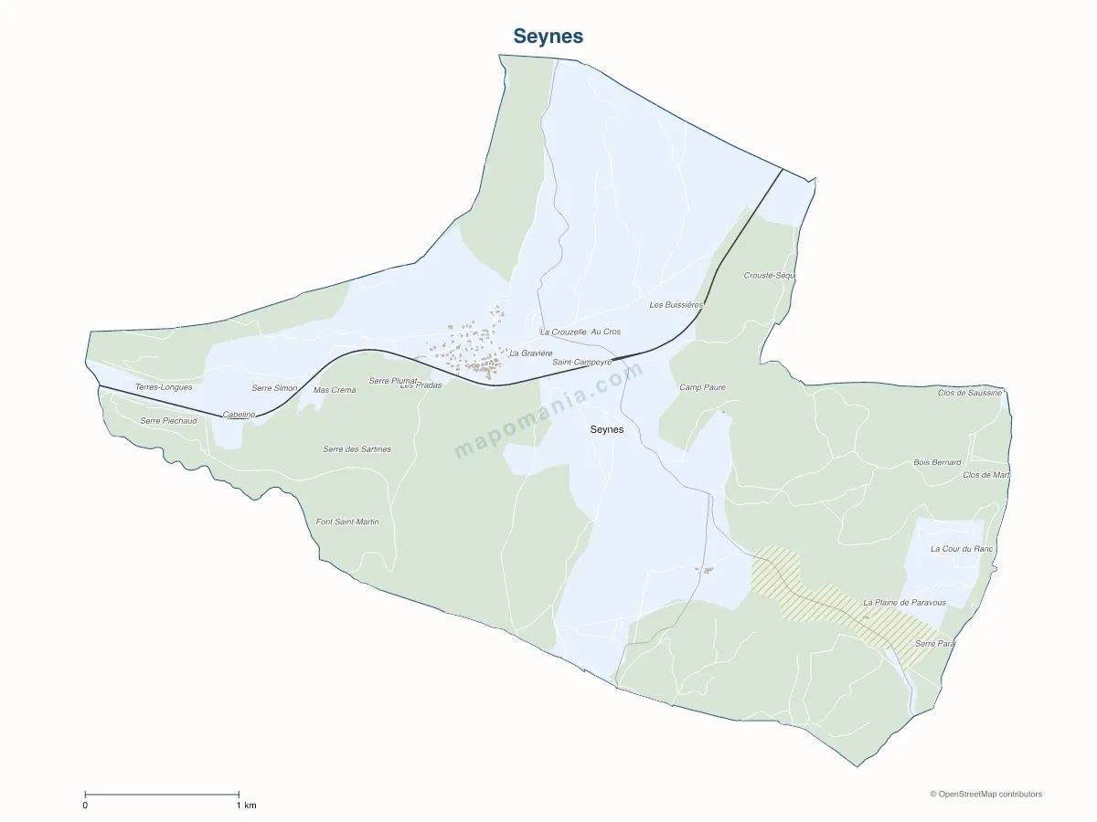 Carte de Seynes à personnaliser