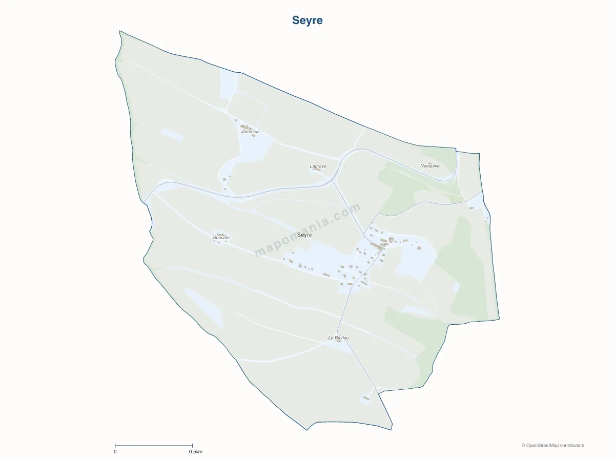 Carte de Seyre à personnaliser