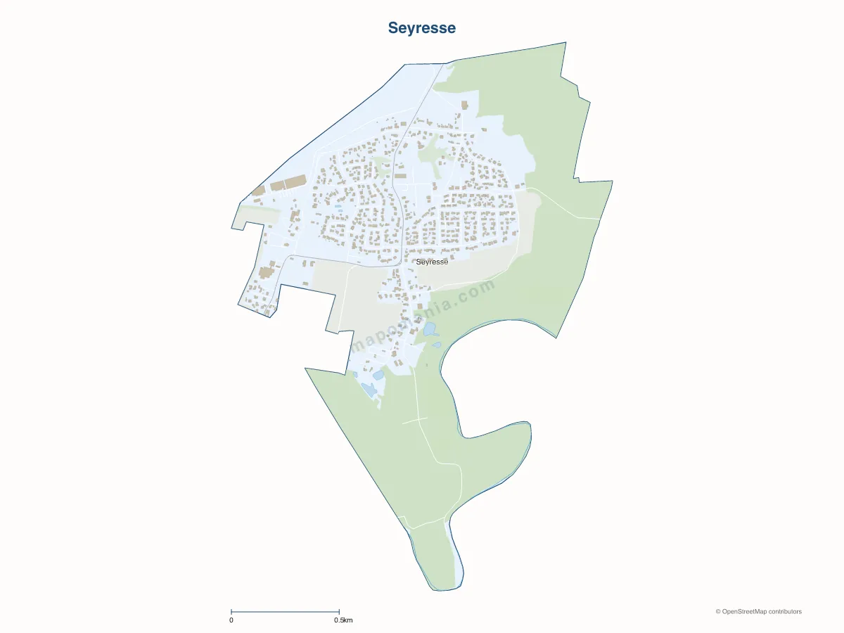 Carte de Seyresse à personnaliser