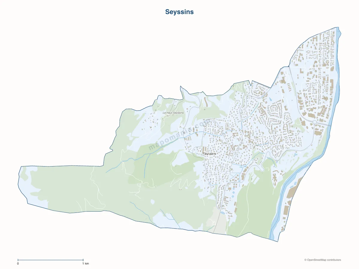 Carte de Seyssins à personnaliser