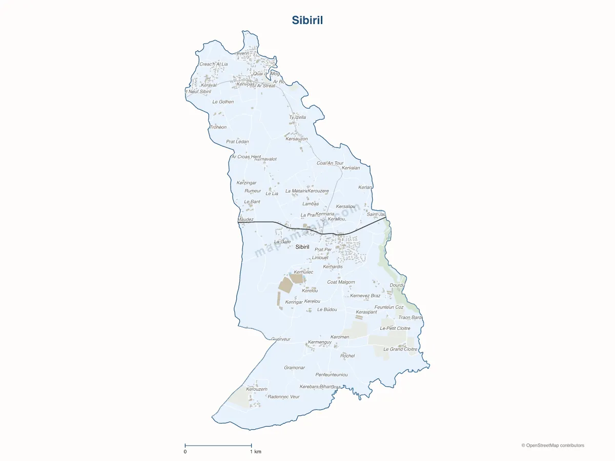 Carte de Sibiril à personnaliser