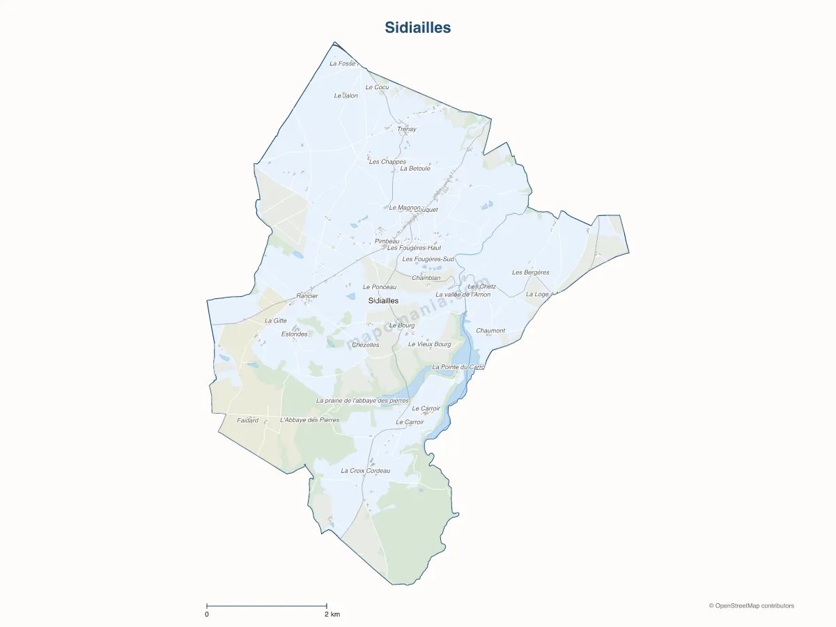 Carte de Sidiailles à personnaliser