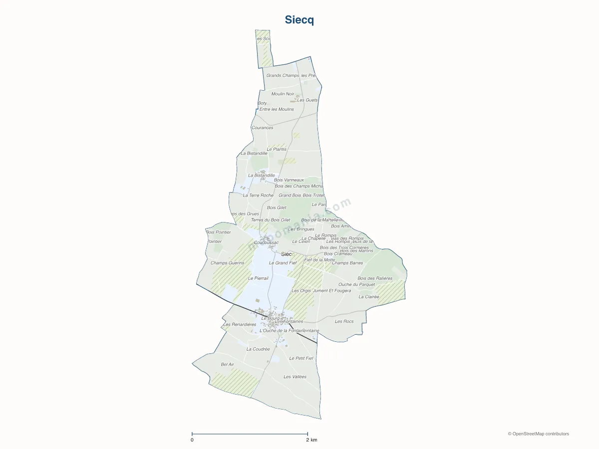 Carte de Siecq à personnaliser