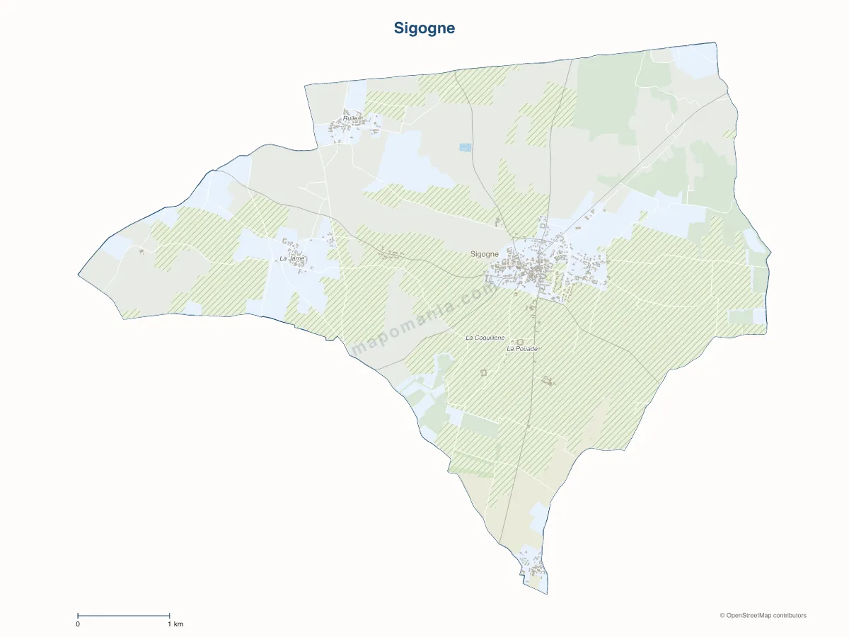 Carte de Sigogne à personnaliser