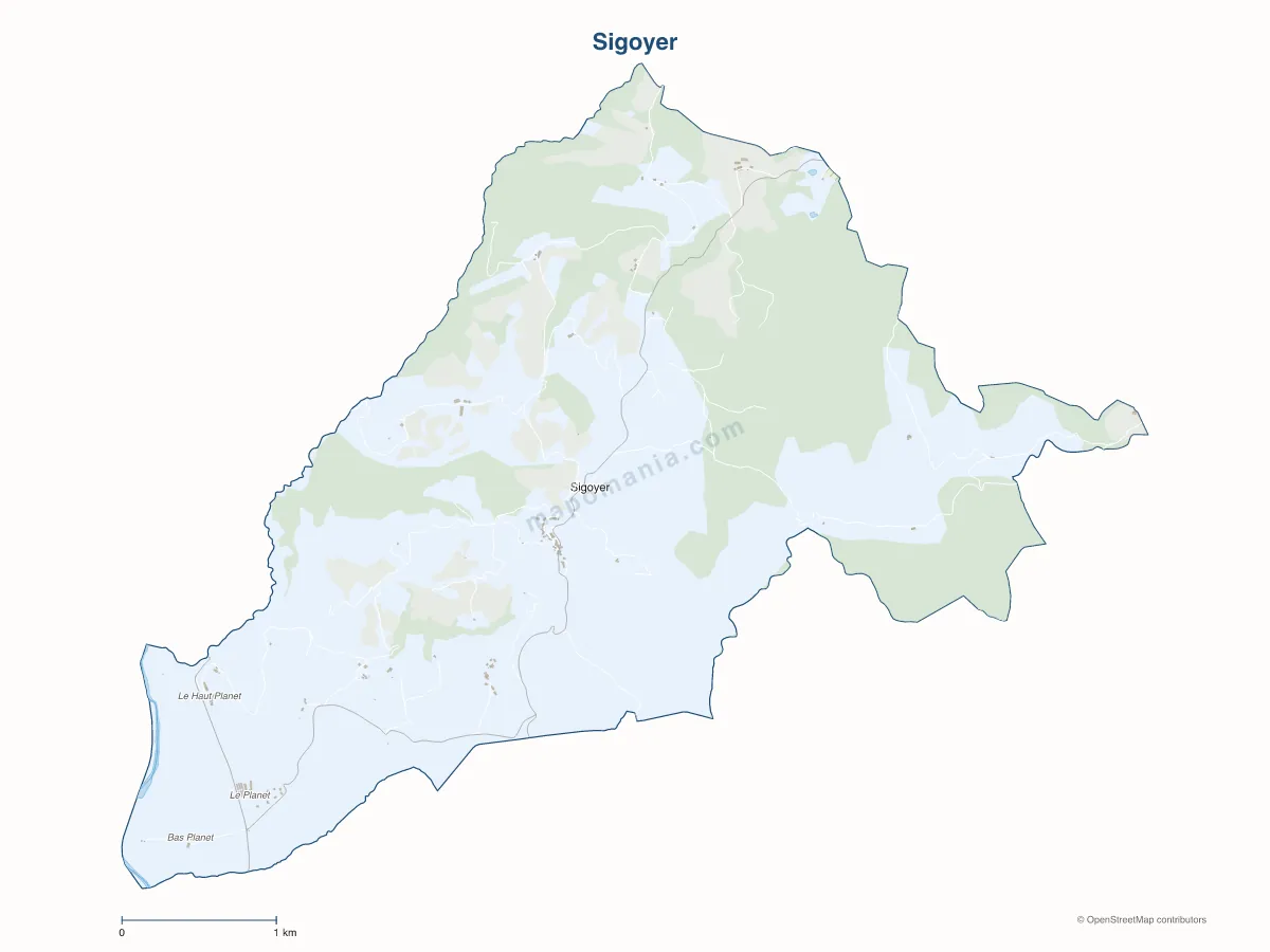 Carte de Sigoyer à personnaliser