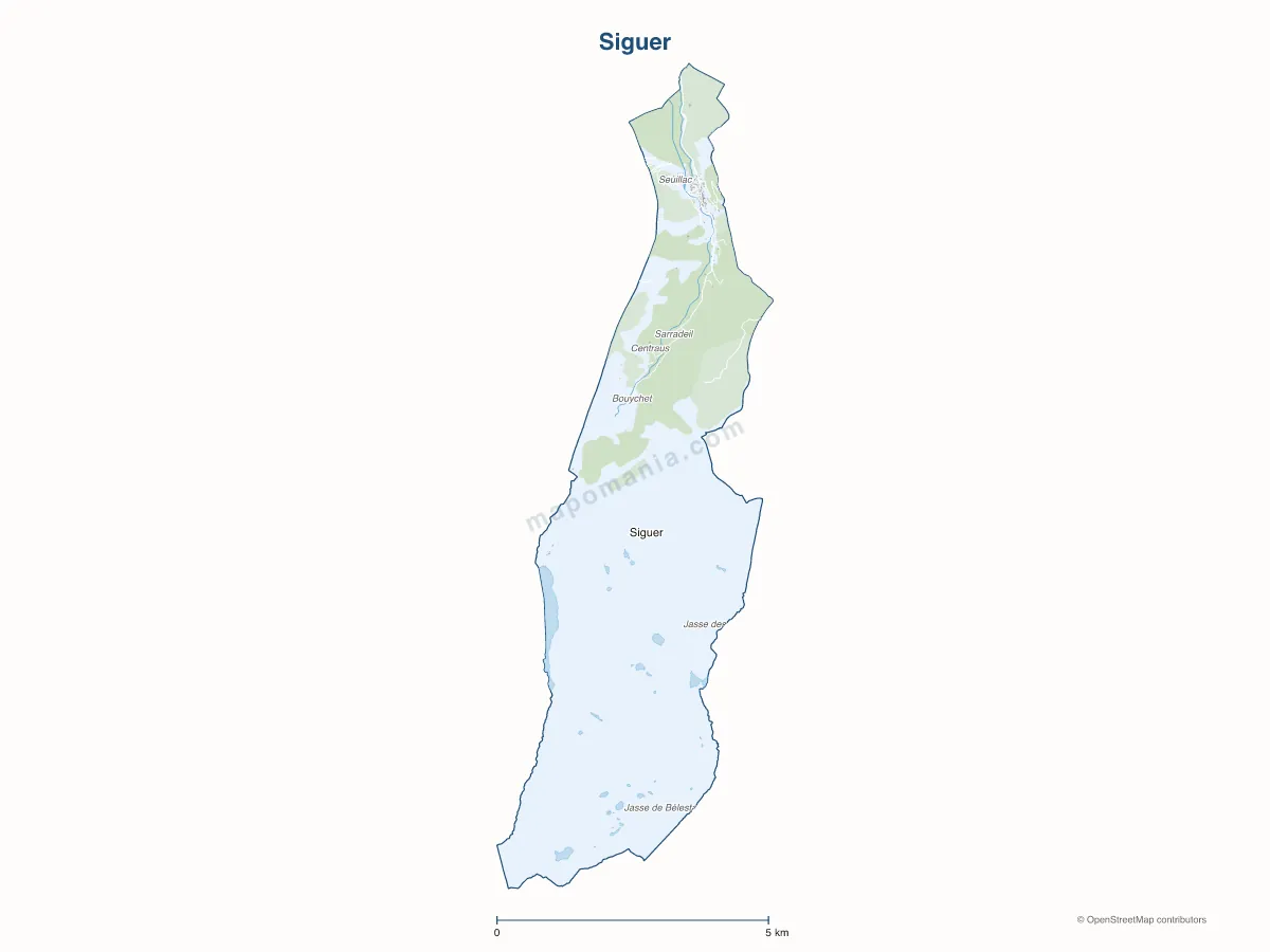 Carte de Siguer à personnaliser