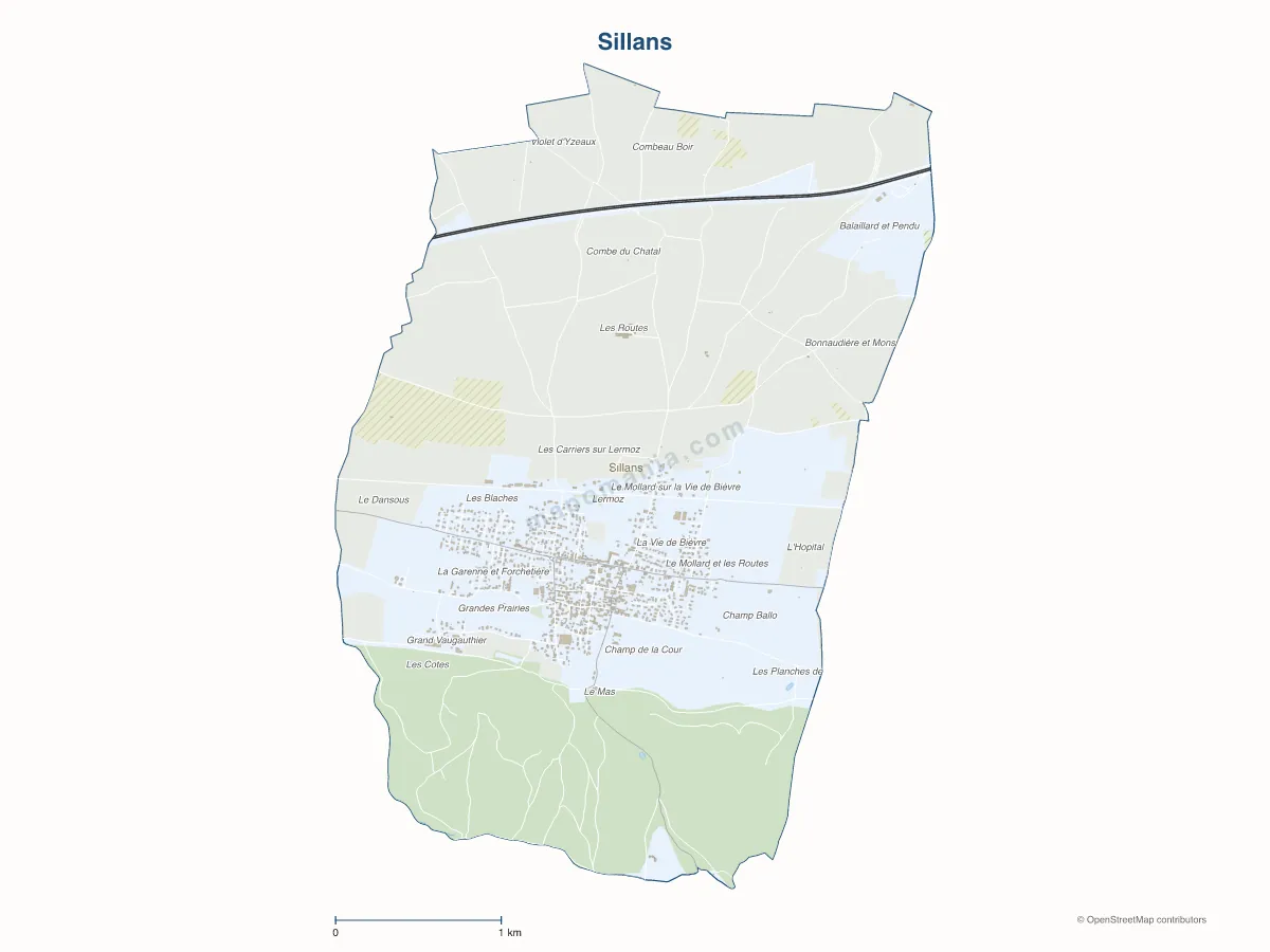 Carte de Sillans à personnaliser