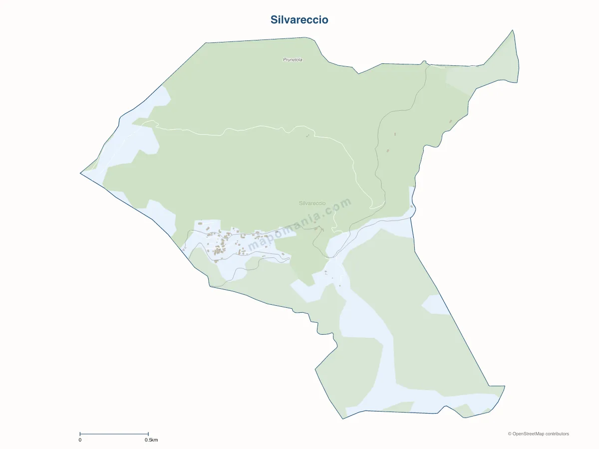 Carte de Silvareccio à personnaliser
