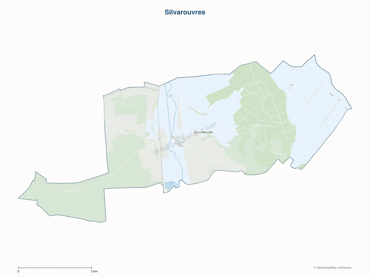 Carte de Silvarouvres à personnaliser