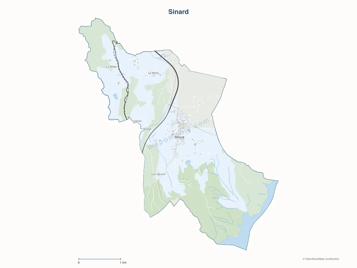Carte de Sinard à personnaliser