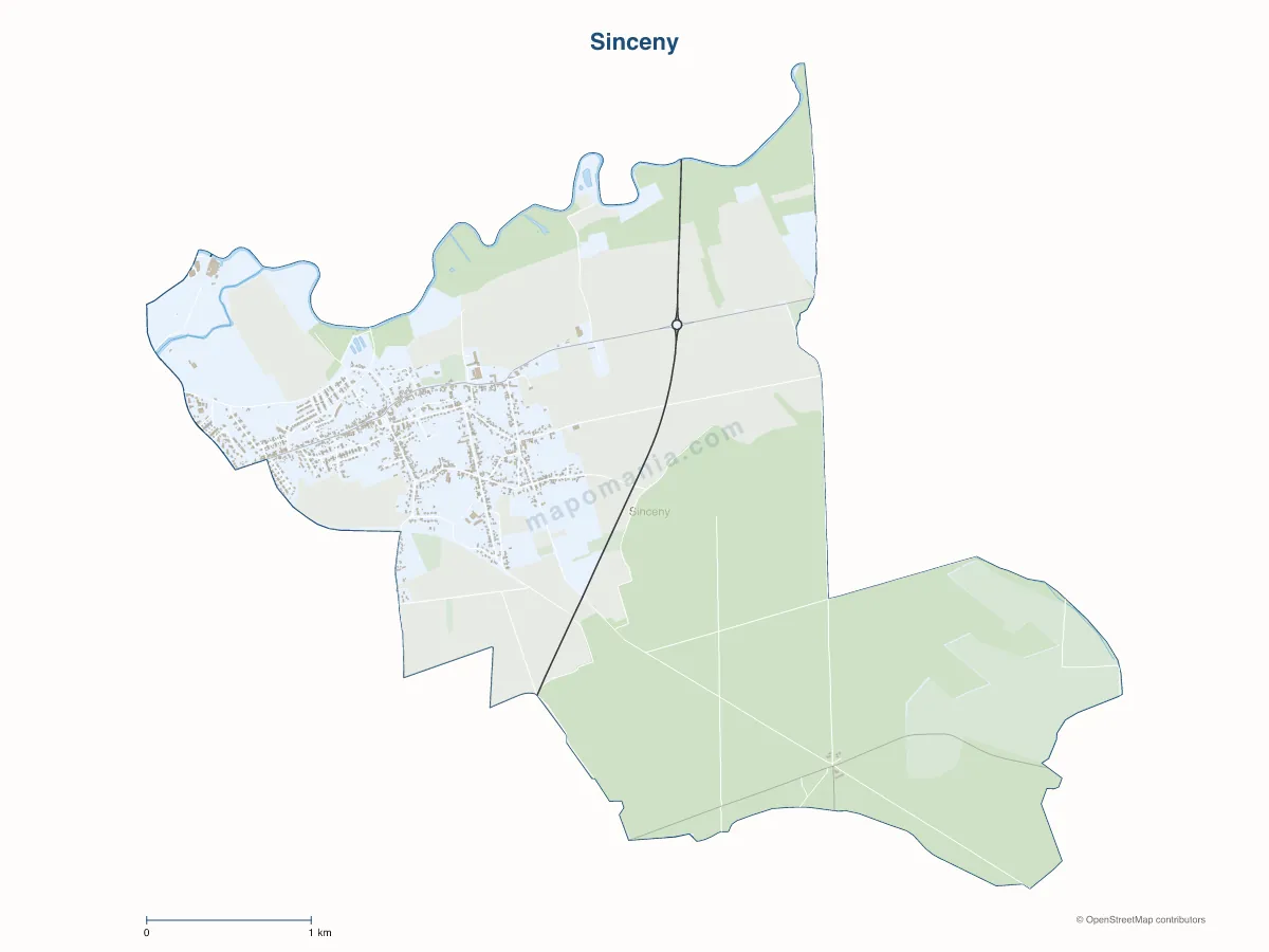 Carte de Sinceny à personnaliser