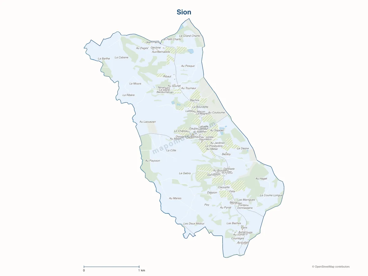 Carte de Sion à personnaliser
