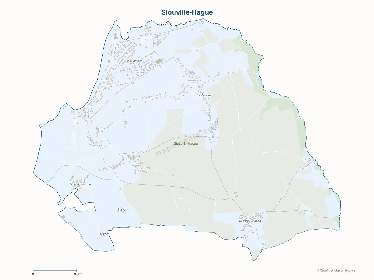 Carte de Siouville-Hague à personnaliser